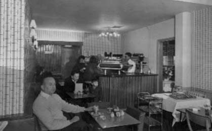 The interior of the Cosmo Restaurant in the Finchley Road