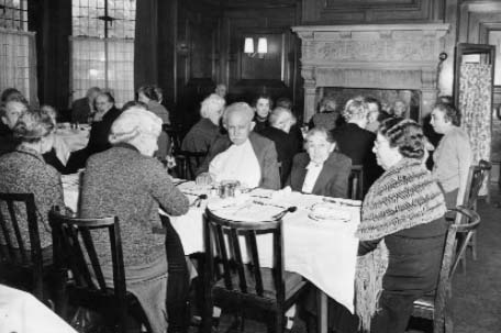Residents at Otto Schiff House, a home for elderly refugees in Hampstead